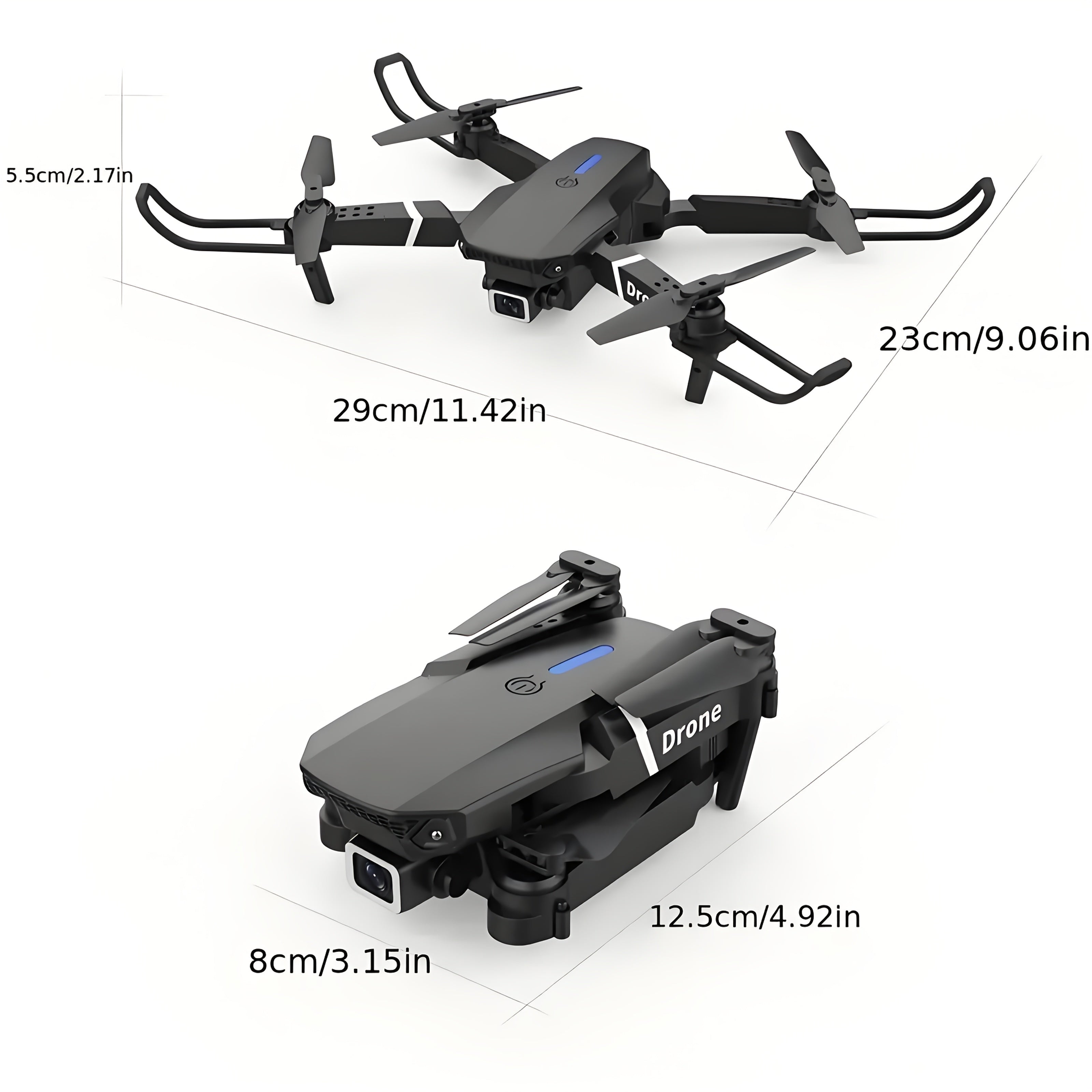 Dron RC Dual Cámara 4K GPS Plegable