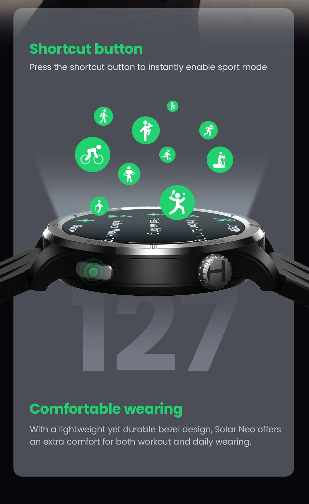 Solar Neo Smart Watch 1.53'' HD Display Bluetooth Call 24H women and men