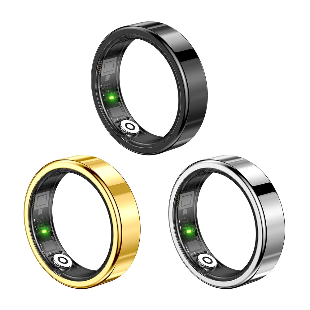 SR09 Smart Ring Health Tracker Sleep Monitoring Multi-function Blood Oxygen Measurement Blood Pressure Ring for Android & iOS