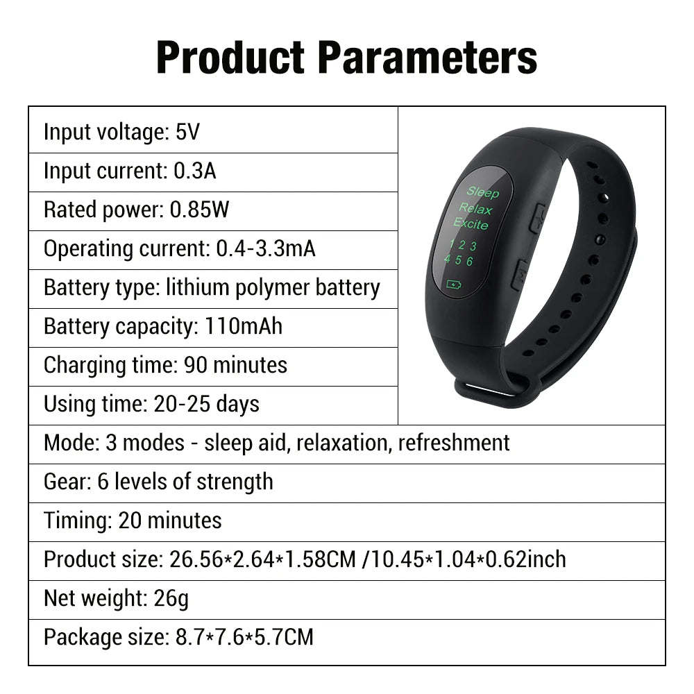 1️⃣ Micro-Current Intelligent Sleep Aid Wristband