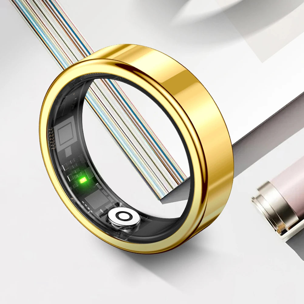 SR09 Smart Ring Health Tracker Sleep Monitoring Multi-function Blood Oxygen Measurement Blood Pressure Ring for Android & iOS