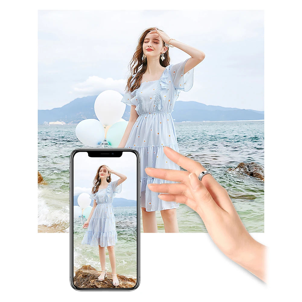 SR09 Smart Ring Health Tracker Sleep Monitoring Multi-function Blood Oxygen Measurement Blood Pressure Ring for Android & iOS