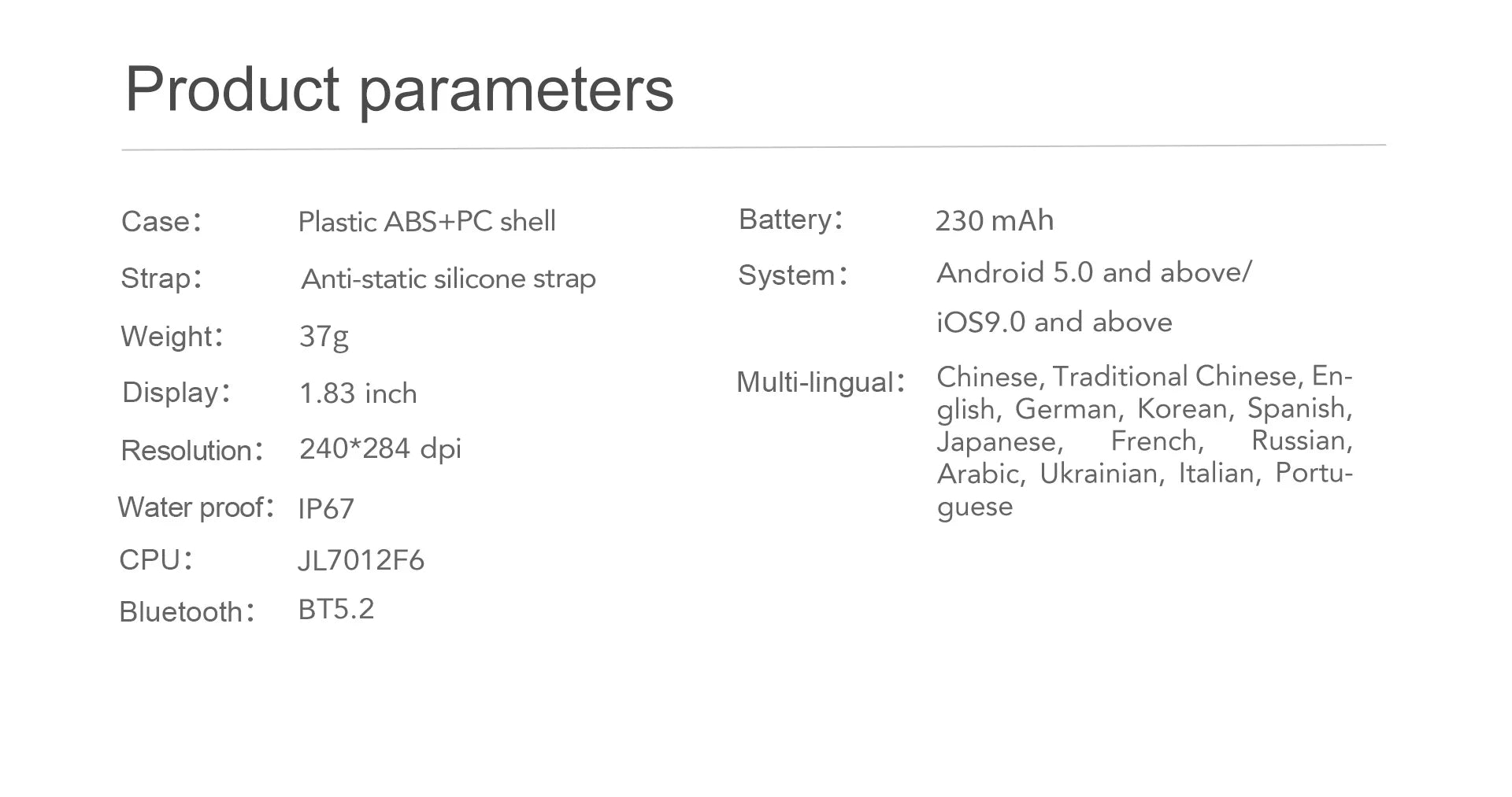 OLEVS 8207 Smartwatch Deportivo Bluetooth con Modos Deportivos