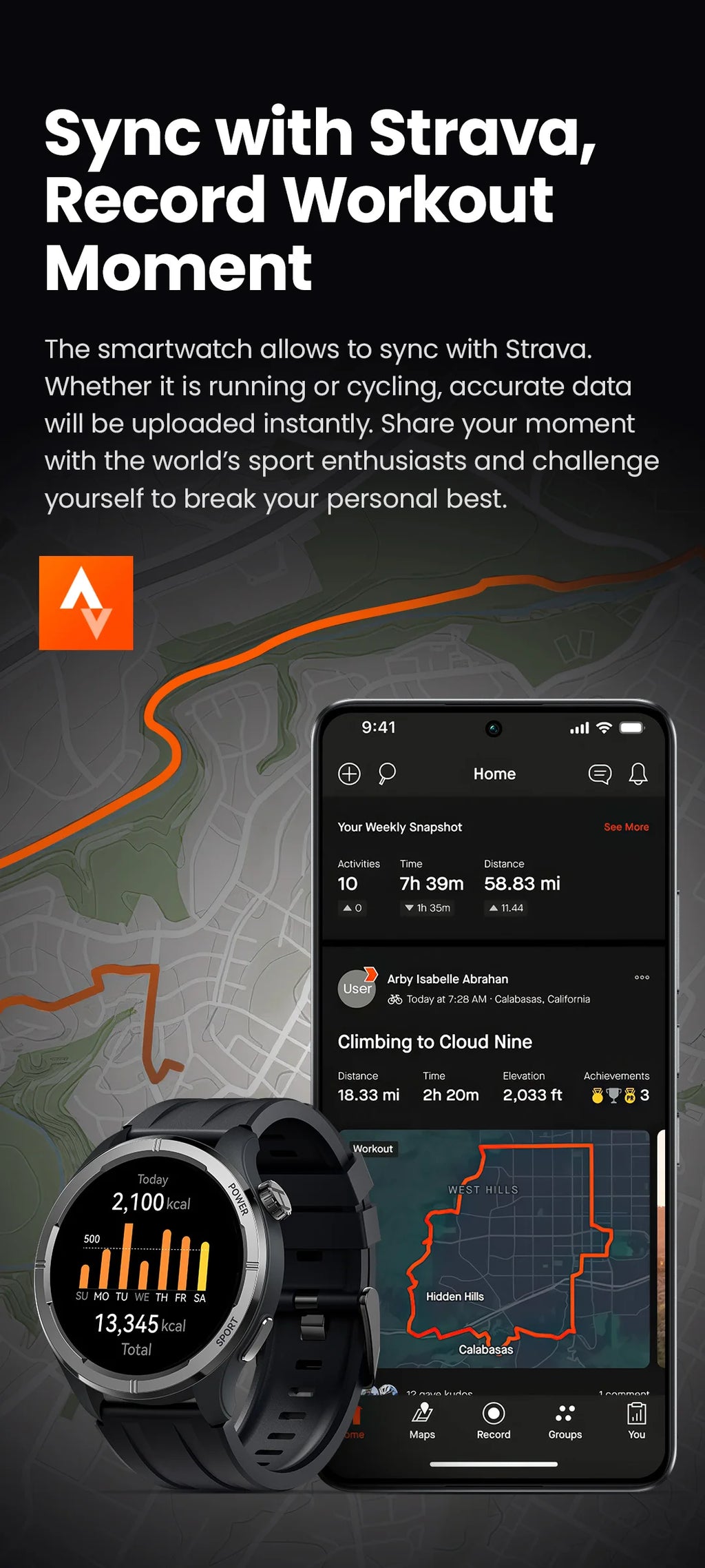 Solar Neo Smart Watch 1.53'' HD Display Bluetooth Call 24H women and men