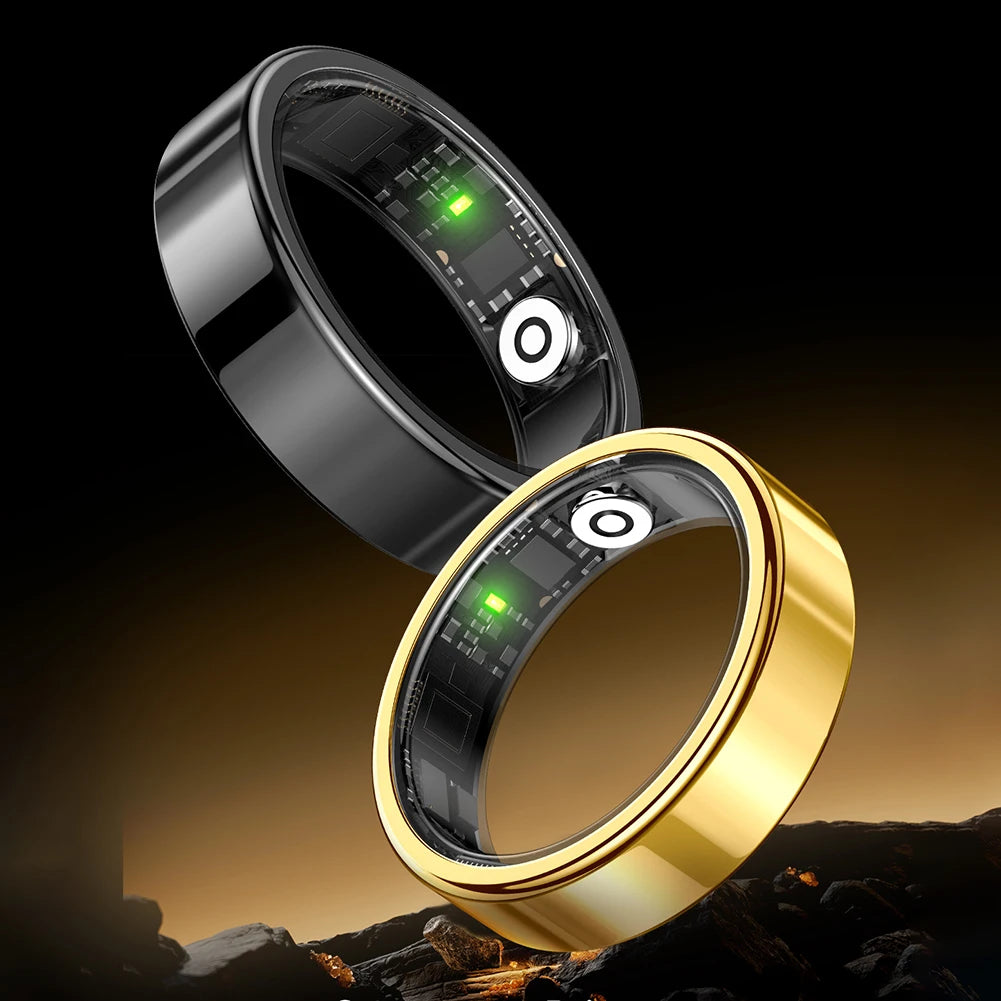 SR09 Smart Ring Health Tracker Sleep Monitoring Multi-function Blood Oxygen Measurement Blood Pressure Ring for Android & iOS