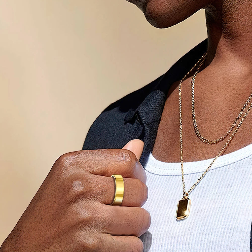 SR09 Smart Ring Health Tracker Sleep Monitoring Multi-function Blood Oxygen Measurement Blood Pressure Ring for Android & iOS