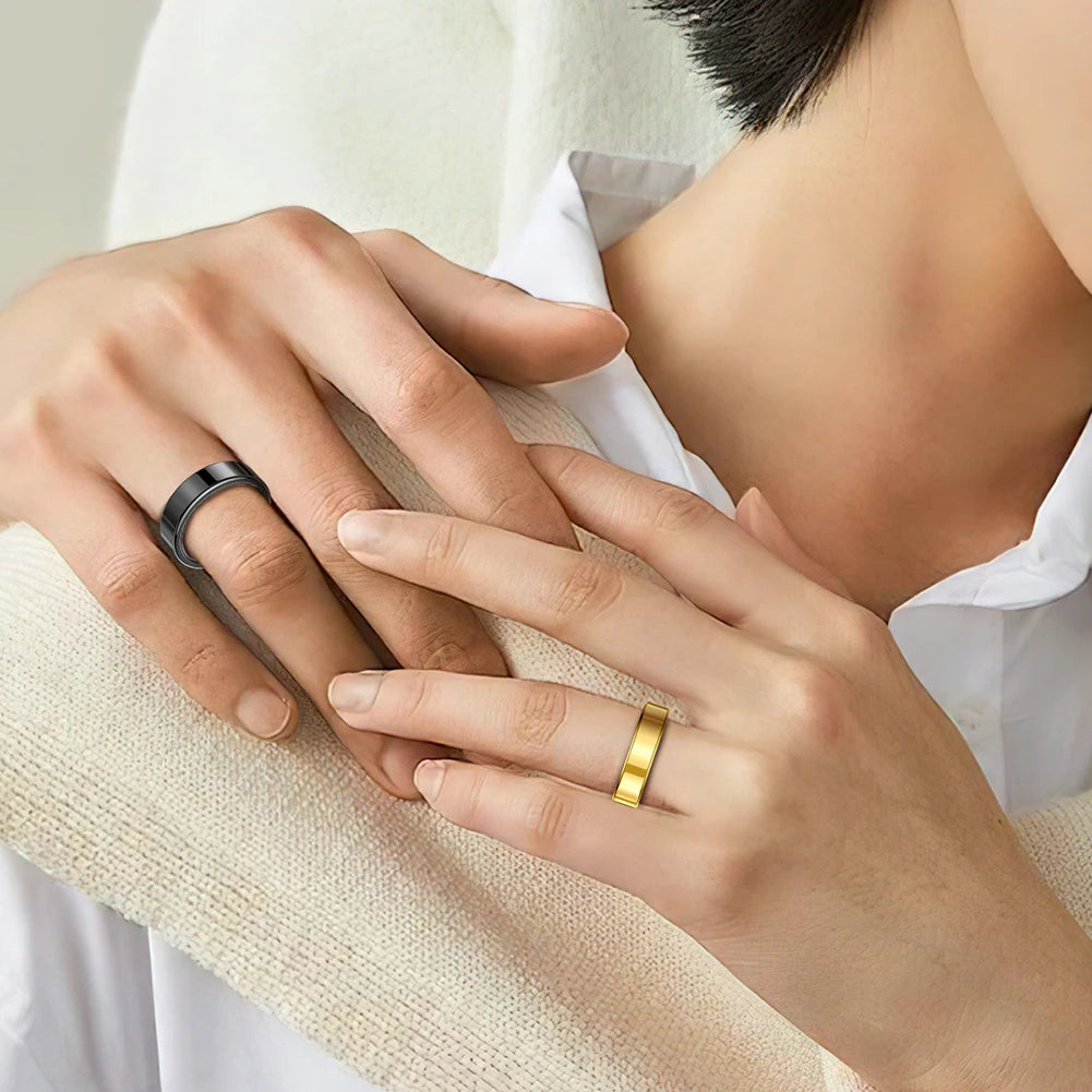 SR09 Smart Ring Health Tracker Sleep Monitoring Multi-function Blood Oxygen Measurement Blood Pressure Ring for Android & iOS