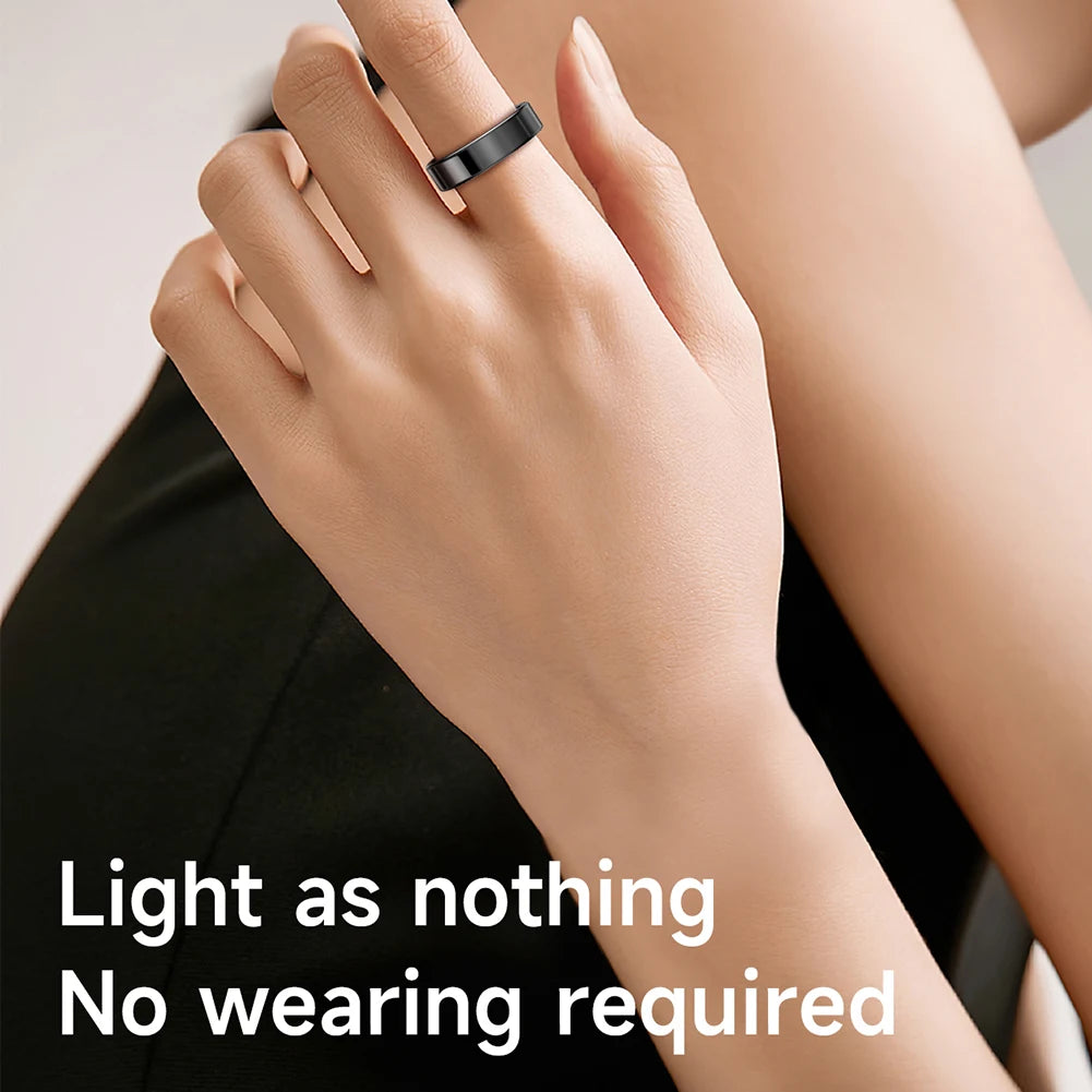 SR09 Smart Ring Health Tracker Sleep Monitoring Multi-function Blood Oxygen Measurement Blood Pressure Ring for Android & iOS