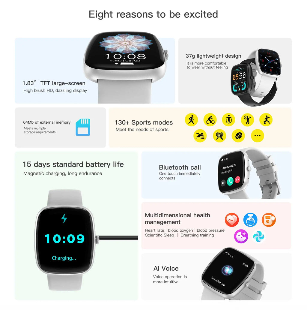 OLEVS 8207 Smartwatch Deportivo Bluetooth con Modos Deportivos