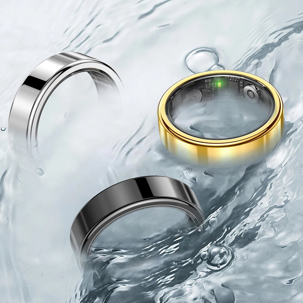 SR09 Smart Ring Health Tracker Sleep Monitoring Multi-function Blood Oxygen Measurement Blood Pressure Ring for Android & iOS