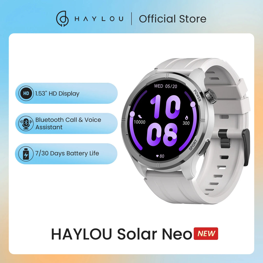 Solar Neo Smart Watch 1.53'' HD Display Bluetooth Call 24H women and men