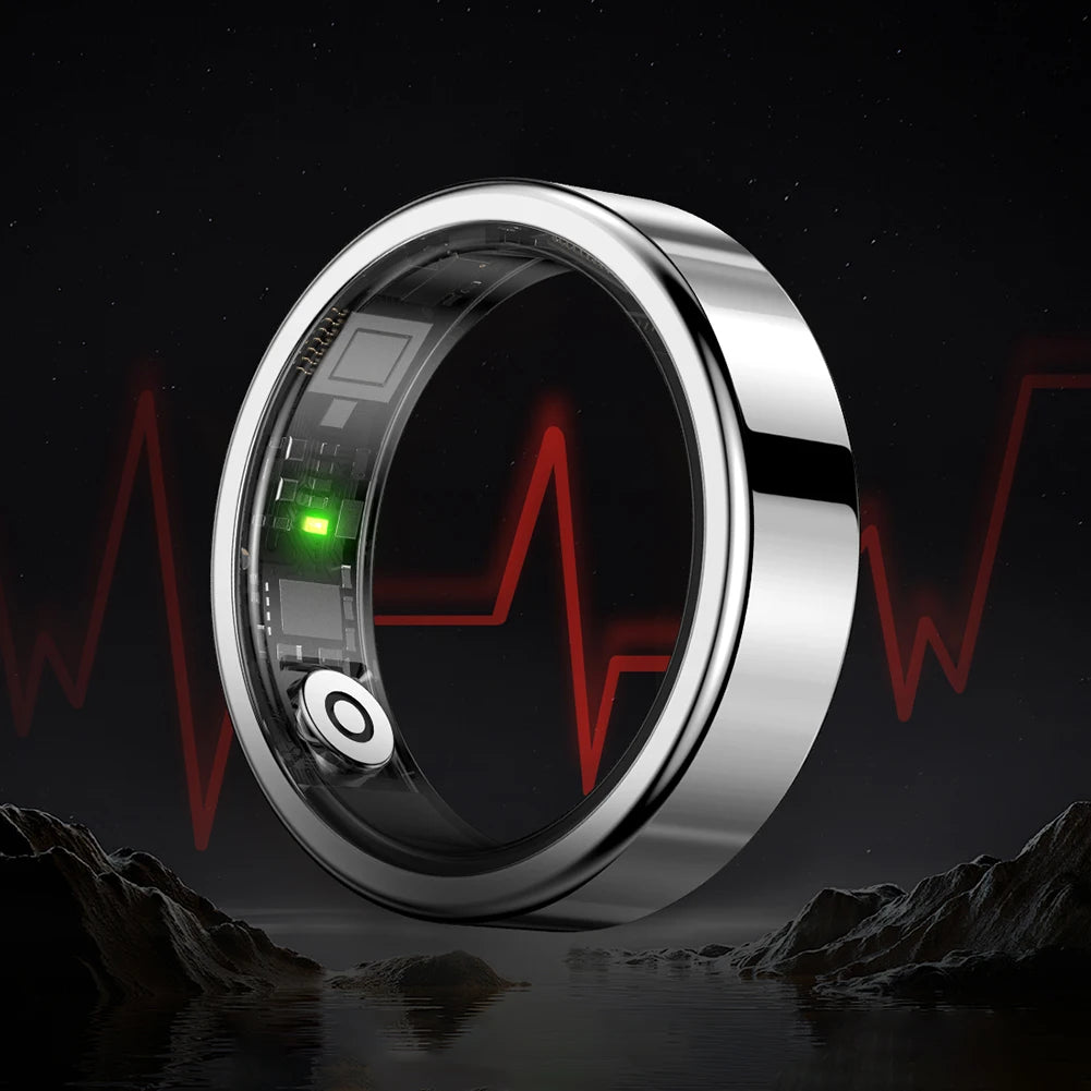SR09 Smart Ring Health Tracker Sleep Monitoring Multi-function Blood Oxygen Measurement Blood Pressure Ring for Android & iOS