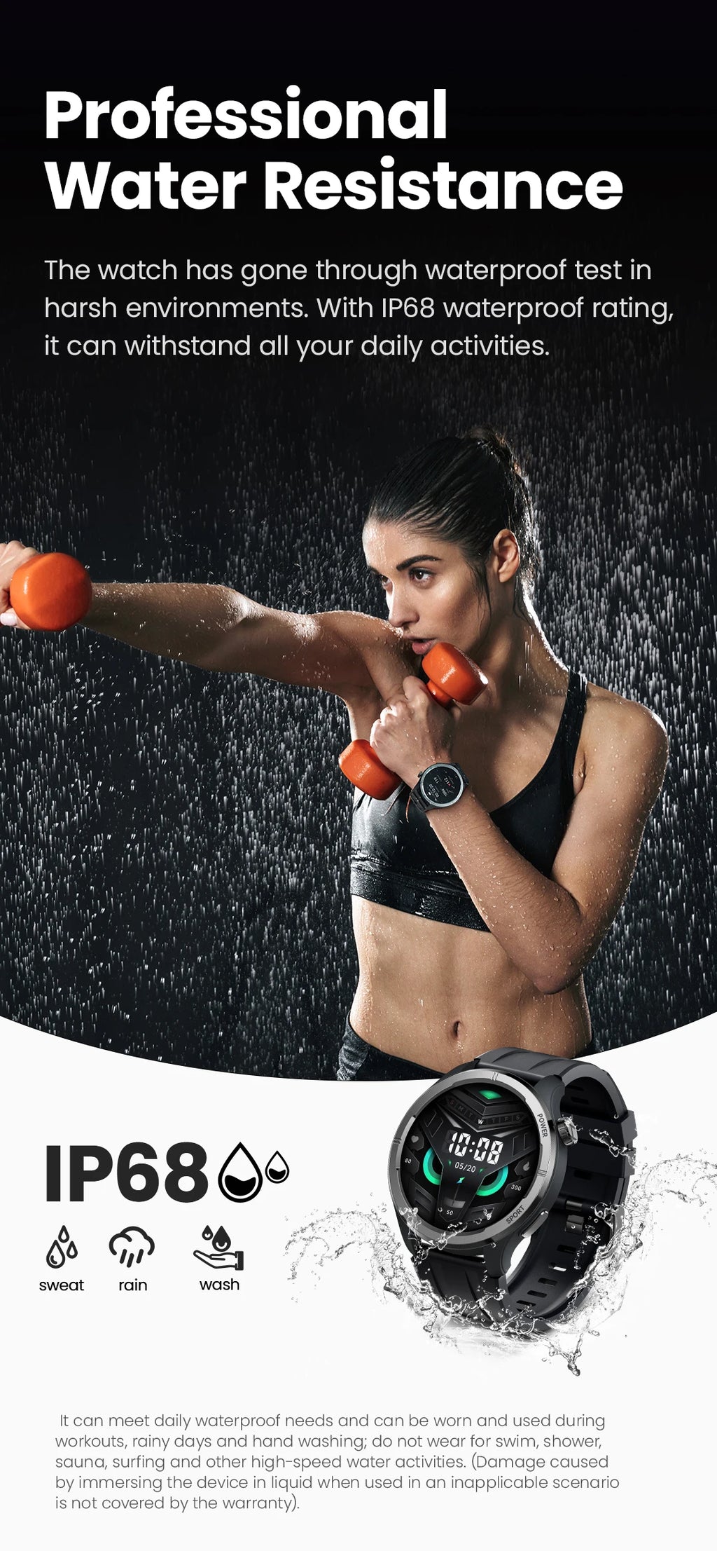 Solar Neo Smart Watch 1.53'' HD Display Bluetooth Call 24H women and men